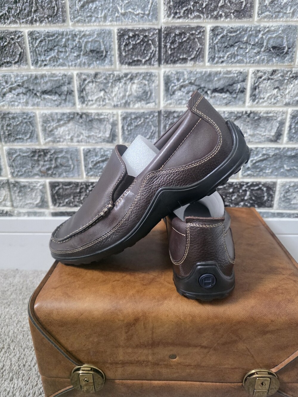 Cole Haan Men's Brown Leather Slip-On Loafers Size 10M